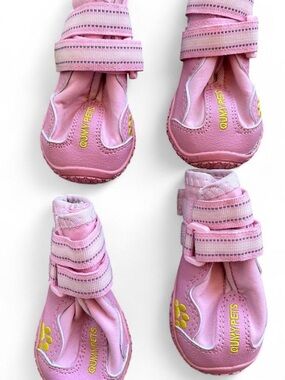 Qumy Pets Dog booties shoes Pink size 2